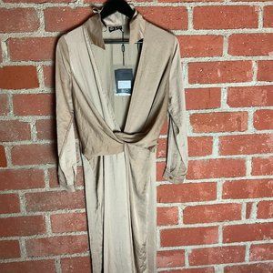 MissGuided Wrap Front Shirt Maxi Dress - Brand New - Size 2